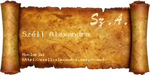 Széll Alexandra névjegykártya