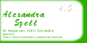 alexandra szell business card